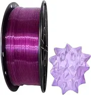 PETG Filament 1.75mm, Food-Safe PETG Filament, Transparent Light Purple PETG Filament, Clear PETG Filament for 50-500mm/s High Speed 3D Printer, 3D Printer Filament, 1KG/Spool