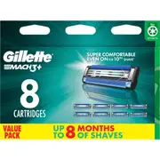 Gillette Mach3+ Razor Blades 8 pack