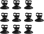 AIMALL 10 PCS Aquarium Suction Cup Pipe Holder, Double Buckle Wire Clip for Fish Tank Oxygen and Water Pipes, Durable Silicone Suction Mount for Turtle Tank and Cable Management