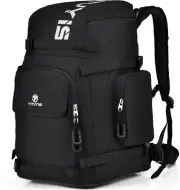 Ski Boot Bag 55L Waterproof Backpack with Helmet Boot Compartments for Travel, S