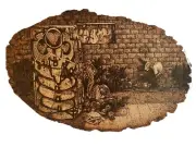 "Peace and Anarchy" Original Pyrography (Wood burned Fine Art)