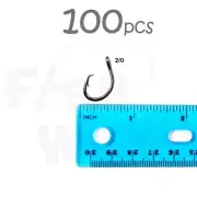Fish WOW!® 100pcs Size 2/0 Fishing 4x strong Offset circle hook Short Shank NEW