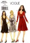 Designer Vogue Sewing Pattern Misses' Sexy Flirty Flared Dress Sleeve Options