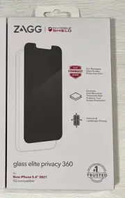 Zagg Glass Elite Privacy Screen Protectors iPhone 13 Mini 12 Mini 5.4"