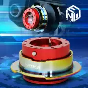 NRG Aluminum Steering Wheel Quick Release Gen 2.5 Red Body With Neo Chrome Ring