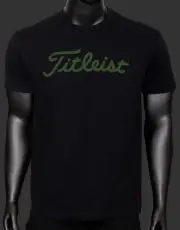 SCOTTY CAMERON T Shirt Green Titleist Script Black Putter