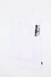 [Bonds] Bonds Girls Cotton Teena Singlet 2 Pack in White Size: 14/16, Aussie Cotton 14/16 White