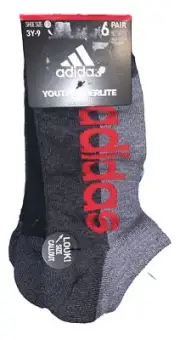 Boys Adidas Socks No Show Sz 3y-9 Youth Superlite 6 Pair