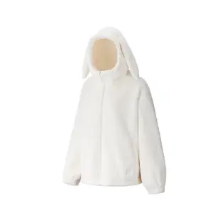 Ohsunny Cute Ears Hoodie 保暖蓬鬆人造毛皮短外套派克大衣外套帶口袋