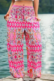 Cupshe Find a Way Boho Pants - Pink,M