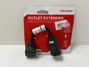 CyberPower Outlet Extender 2 Standard Grounded Outlets 6 Inch Cord
