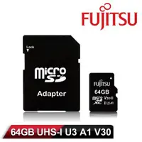 在飛比找ETMall東森購物網優惠-Fujitsu MicroSDXC UHS-I U3 A1 