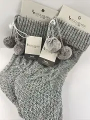 Koolaburra by UGG Gray Carla Cable Knit Stockings (2) New Christmas