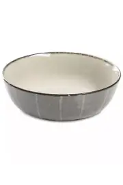 Gibson Laurie Gates Elite Reactive Glaze Charcoal Pasta Cereal Bowl, Set of 2
