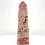 Red and Pink - RHODOCHROSITE Mineral, Crystal, Pyramid Rock Tower