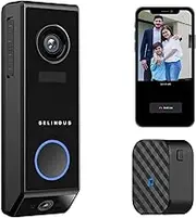 Envision Smart Video Doorbell, Dual-Camera Ultra-HD (3MP+2MP), AI Human Detection, Long Battery (Wired/Wireless), Night Vision, IP65 Weatherproof, No Hidden Fees - Secure Local/Cloud Storage Options