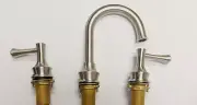 Widespread Bathroom Lavatory Faucet Brushed Nickel Brass bath faucets 2-Handle