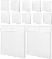 COHEALI Vertical File Envelopes Storage Pockets 12 Pack Plastic Document Folders for Stamp Photo Craft Paper Storage