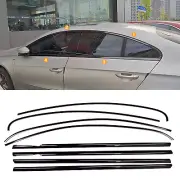 Car Window Strip Cover Decor Trim For VW Arteon CC 2010-2018 Chrome Black