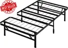 Smartbase Single Bed Frame - Foldable Metal Platform with Underbed Storage