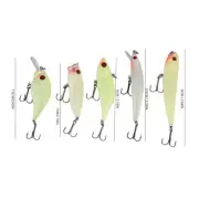 5x LuminoFishing Lures Worm Minnow Life-like Bait In The Dark Tool WP