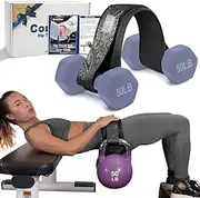 Coniflor Hip Thrust Belt - Adjustable Fitness Belt for Dumbbells, Kettlebells, Plates - Support Up to 100 lbs - Upgrade Slip-Resistant Pad for Safe and Comfortable Glute Workouts at Home or Gym
