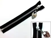 Zip, Zipper, Padlock Puller, Open End, Separating, Metal, YKK, Black