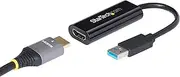 StarTech.com USB 3.0 to HDMI Adapter - 1080p (1920x1200) - Slim/Compact USB Type-A to HDMI Display Adapter Converter for Monitor - External Video & Graphics Card - Black - Windows Only (USB32HDES)