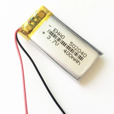 3.7V 400mAh Lipo Rechargeable Battery For MP3 DVD GPS Bluetooth Headphone 502040