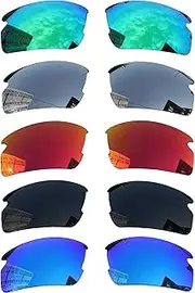 [Acefrog] 5 Pairs Polarized Replacement Lenses for Oakley Flak 2.0 XL OO9188 Sunglasses, Perfectly Fit, Shatterproof, Anti-scratch, Value Pack
