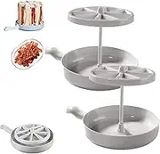 Microwave Barbecue Grill, Multi-Purpose Microwave Barbecue Grill, Bacon Wizard Microwave Crispy Bacon Maker for Cooking, Microwave Barbecue Grill Cooker Prep Trays Bacon Rack for Oven Cooking (2Pcs)