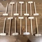 14 Mini Wooden Hammer Mallet Pounding Beating Gavel Toys for Boys Girls