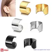 2Pairs Ear Cuffs Non Piercing Helix Cartilage Fake Earrings Stainless Steel Clip