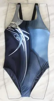 Arena Women Swimsuit Swimming Costume Grey 34 One Piece Vintage Swimwear M Pool