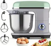 Stand Mixer with 5L Stainless Steel Bowl, 6-Speed Kitchen Electric Mixer, 4 Attachments