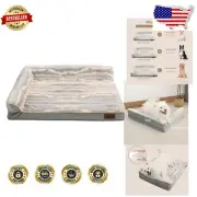 Easy-Clean L-Shaped Dog Bed for Large Dogs - Memory Foam Orthopedic Support