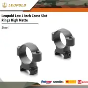 Leupold Lrw 1 Inch Durable Cross Slot Rings High Matte Steel #le120975