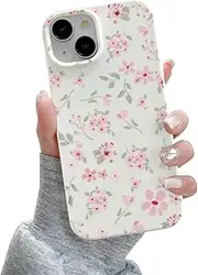 QLTYPRI for iPhone 7/8/SE 2020/SE 2022 5G Case, Cute Pink Floral Flower Pattern Aesthetic Phone Case, Raised Camera Protection Soft Slim TPU Shockproof Protective Phone Cover for Girls Women - Pink