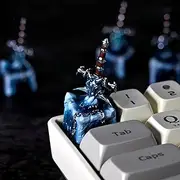 REDQIN Artisan Keycap - Sword Custom Keycaps Shine Through Keycaps Resin keycap Hanmade 1U Replace Key for Mechanical Keyboard Keycap