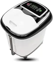 Motorized Foot Spa Bath Massager with Massage Rollers and Balls for Health and Cleaning, Feet Bath Tub with Heat and Bubbles, Temp+/-, Timer, and Modes Control