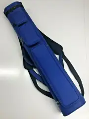 J&J 4x8 All Blue Duranylon 4 Butt 8 Shaft Pool Cue Case W/ Back Pack Strap