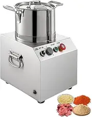 Food Processor, Large Capacity Electric Food Cutter 1400RPM Stainless Steel Commercial Grade Food Processor for Meat Vegetables Fruits Grains Ginger Garlic, CE Certified