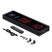 LED Interval Timer Workout Count Down/Up Clock Stopwatch For Fitness Exercising