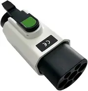 Electric Vehicle Charger Adapter Plug Type2 to Type1 J1772 EV Adapter 32A Single Phase Compatible with Type-2 Charger for Electric Car with Type 1 Charging Socket