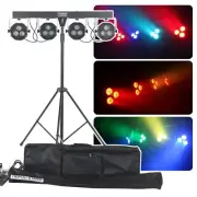 4 Bar Gigbar DJ Light Stands, Stage Lighting Stand with DMX LED, Mobile DJ Li...