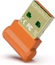 USB Bluetooth Adapter for PC, 5.3 Mini EDR Bluetooth Dongle Receviver Orange