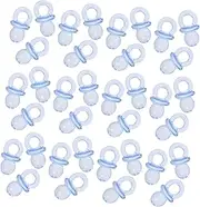 HAMPPLIES 150Pcs Mini Acrylic Pacifiers Clear Shower Favors for Games Decorations Cute Pacifiers Colors Present Choice for Newborn Celebrations