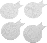 Baluue 4pcs Nail Print Template Nail Kits Nails Nail Polish Kit Nail Polish Stamp Nail Stamp Nail Art Stamper Nail Stencil Nail Art Stamps Nail Art Stamping Kit Silver Steel Plate