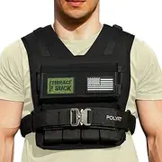 Polyfit (Warrior) Adjustable Weighted Vest - 25lb | 35lb | 45lb - Weight Vest with Adjustable Iron Weights for Men and Women - Workout Vest for Strength Training, Running, Walking, Rucking