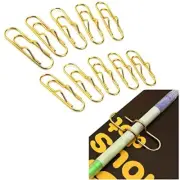 10Pcs Metal Pen Holder, Multi Function Bookmarks for Notebooks, Paper Clip